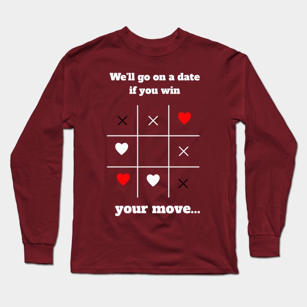 Tic Tac Toe Love game Long Sleeve T-Shirt by Ten&CO